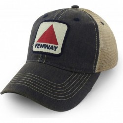 Baseball Caps Fenway Patch Dirty Water Mesh Trucker Navy Hat - CT12M0TLTCX $49.07